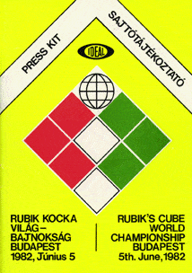 Logo prvního mistrovství světa ve skládání Rubikovy kostky