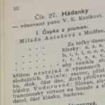 Čapka z písmen - detail úlohy Čapka z písmen